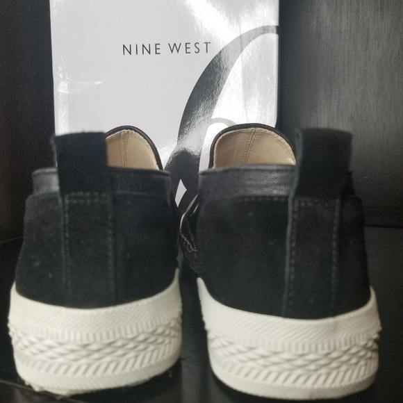 NINE WEST NWORANGES BLACK SLIP ON SHOES Sz 8 - Picture 9 of 10